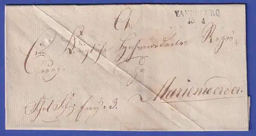 Preußen Vorphila-Brief mit Zweizeiler VANDSBURG, nach 1825