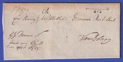 Preußen Vorphila-Brief mit Zweizeiler ZEMPELBURG, nach 1825