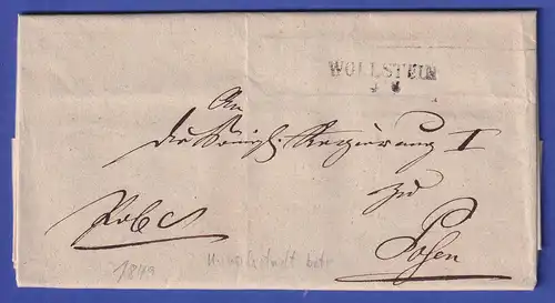 Preußen Vorphila-Brief mit Zweizeiler WOLLSTEIN, 1849