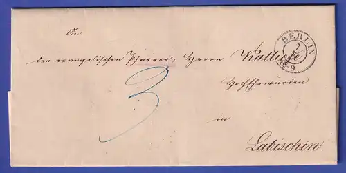 Preußen Dienstbrief mit Zweikreisstempel BERLIN, 1851