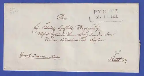 Preußen Vorphila-Dienstbrief mit Zweizeiler PYRITZ, Anfang 1820er Jahre