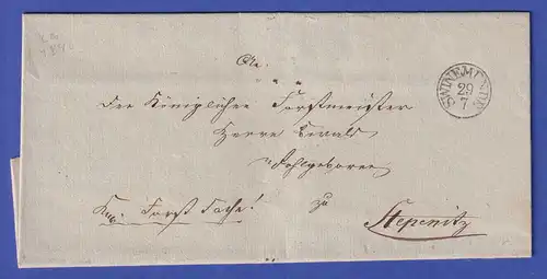 Preußen Vorphila-Dienstbrief mit Einkreisstempel SWINEMÜNDE, 1830er Jahre