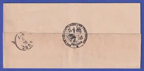 Preußen Dienstbrief mit Rechteckstempel PYRITZ, nach 1850
