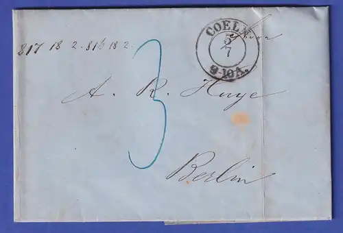 Preußen Brief mit Zweikreisstempel COELN - 1854