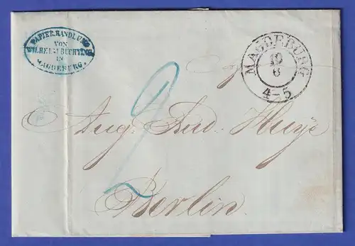 Preußen Brief mit Zweikreisstempel MAGDEBURG, 1850