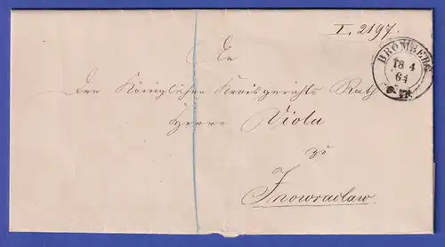Preußen Brief mit Zweikreisstempel BROMBERG, 1864