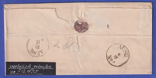 Preußen Brief mit Rechteckstempel HALBERSTADT, 1855