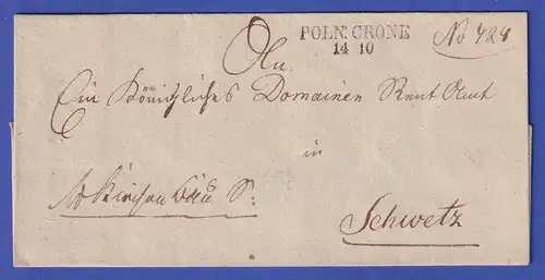 Preußen Vorphila-Brief mit Zweizeiler POLN. CRONE, nach 1825