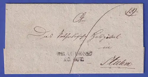 Preußen Vorphila-Brief mit Zweizeiler GRAUDENZ, nach 1817