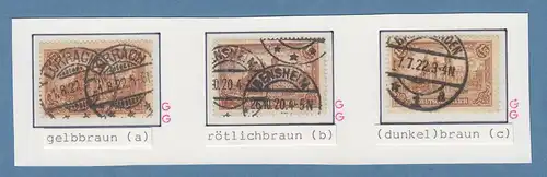 Dt. Reich 1920 Mi.-Nr. 114 kpl. Garnitur alle 3 Farben a - b - c   O  gpr. INFLA