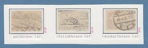 Dt. Reich 1920 Mi.-Nr. 114 kpl. Garnitur alle 3 Farben a - b - c   O  gpr. INFLA