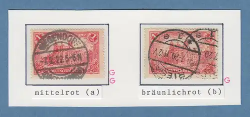 Dt. Reich 1920 Mi.-Nr. A113  in beiden Farben a und b ,  O  gpr. INFLA