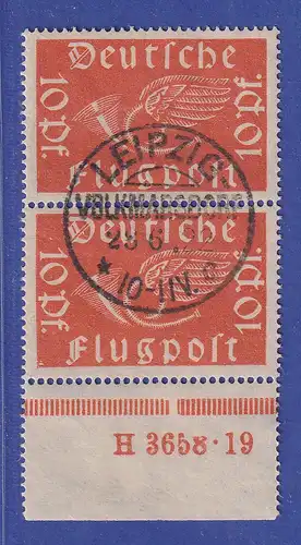 Dt. Reich Flugpostmarken Mi.-Nr. 111 a HAN Unterrandpaar O gepr. INFLA BERLIN