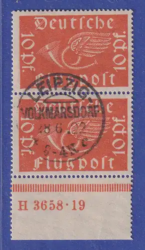 Dt. Reich Flugpostmarken Mi.-Nr. 111 a HAN, Unterrandpaar O gepr. INFLA BERLIN