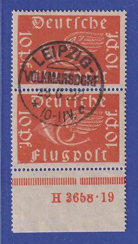 Dt. Reich Flugpostmarken Mi.-Nr. 111 a HAN Unterrandpaar, O gepr. INFLA BERLIN
