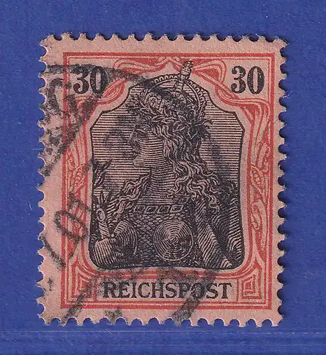 Deutsches Reich Germania Reichspost 30 Pf Plattenfehler Mi.-Nr. 59 VI gestempelt
