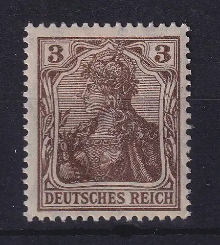 Dt. Reich Germania Kriegsdruck 3 Pf Mi.-Nr. 84 II b postfrisch **