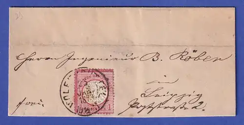 Deutsches Reich gr. Brustschild 1 Groschen Mi.-Nr. 19 auf Brief aus WOLFENBÜTTEL