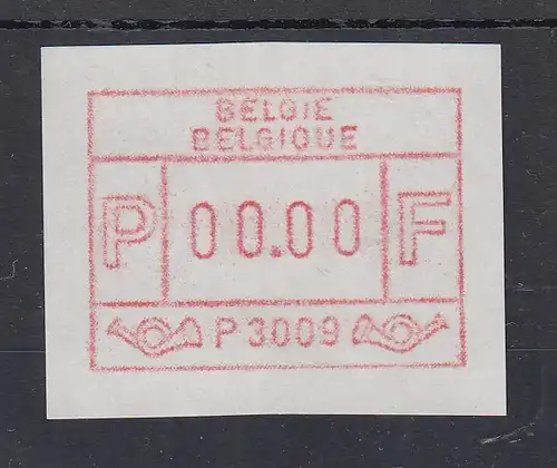Belgien FRAMA-ATM P3009 Nulldruck 00,00 **  Selten !