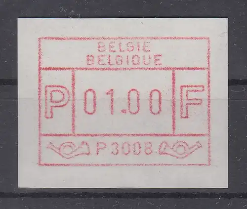 Belgien FRAMA-ATM P3008 Gummidruck 01,00 ** 