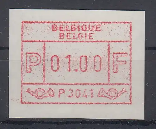 Belgien FRAMA-ATM P3041 Gummidruck 01,00 ** 