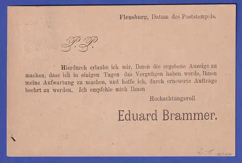 Deutsches Reich 3 Pfennig Mi.-Nr. 39 auf Drucksachen-Karte aus FLENSBURG 