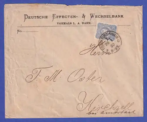 Deutsches Reich 20 Pfennige Mi.-Nr. 34,  auf Brief aus FRANKFURT A.M.