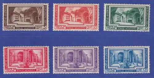Vatikan 1938 Kongress für Christliche Archäologie Mi.-Nr. 67-72 postfrisch **