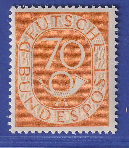 Bundesrepublik Posthornsatz 70Pfg-Wert Mi.-Nr. 136 ** tiefst gepr. Schlegel