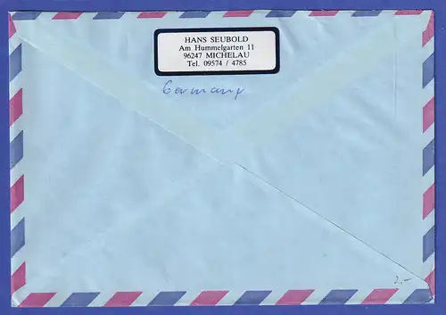 ATM Sanssouci Mi.-Nr. 2.2.1 Wert 200 auf Lp-Brief aus SIEGSDORF auf die Marianen