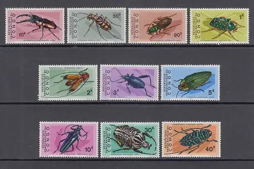 Kongo Kinshasa 1971 Käfer Mi.-Nr. 400-409  postfrisch **