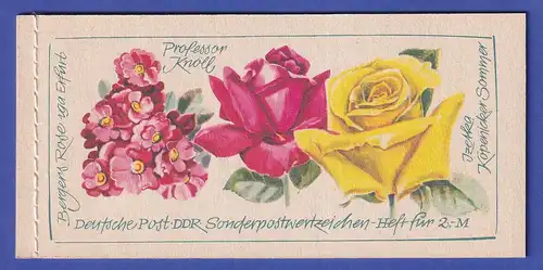 DDR 1972 Markenheftchen Rosen Mi.-Nr. MH 6 I billigste Type postfrisch **