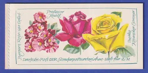 DDR 1972 Markenheftchen Rosen Mi.-Nr. MH 6 I Type 2 enge Naht postfrisch **