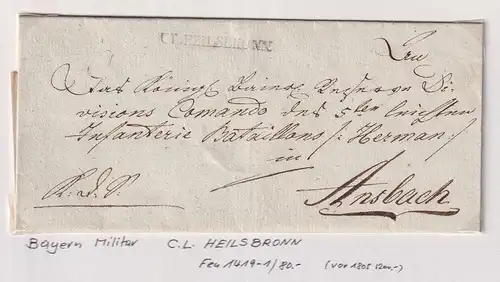 Bayern Vorphila-Brief mit Einzeiler CL.HEILSBRUNN nach 1806