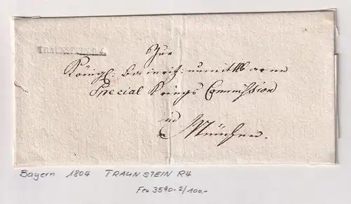 Bayern 1804 Vorphila-Brief mit Einzeiler TRAUNSTEIN.R.4.