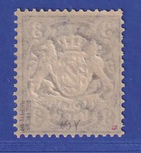 Altdeutschland Bayern 3 Mark Mi.-Nr. 69 y postfrisch ** gepr. BRETTL BPP