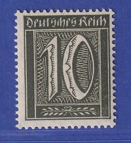 Dt. Reich 1922 Ziffer 10Pfg seltene Farbe schwarzoliv Mi-Nr. 159 b ** gpr. INFLA