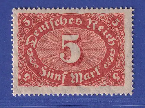 Dt. Reich 1922 5 Mark sehr seltene Farbe braunorange Mi-Nr. 194 b ** gpr. INFLA