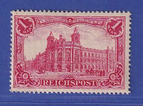 Dt. Reich REICHSPOST 1 Mark Mi.-Nr. 63 a ungebraucht * gepr. ZENKER BPP