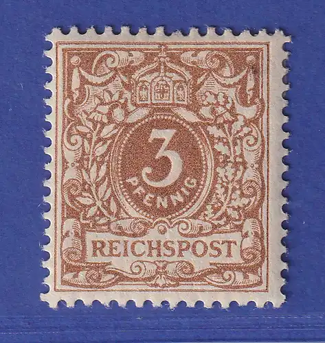 Dt. Reich Krone/Adler 3 Pfg Mi.-Nr. 45 d ungebraucht * gepr. ZENKER BPP