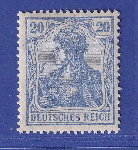 Dt. Reich Germania Friedensdruck 20 Pfg Mi.-Nr. 87 I d ungebraucht * gepr. BPP