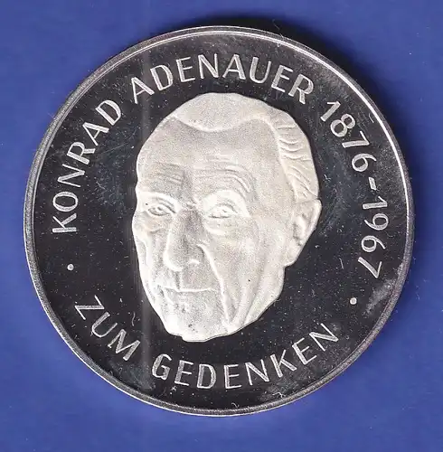 Silbermedaille Konrad Adenauer 1876-1967  26g Ag 999,9