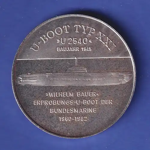 Medaille Seestadt Bremerhaven: Elefant und U-Boot Typ XXI U2540 Wilhelm Bauer