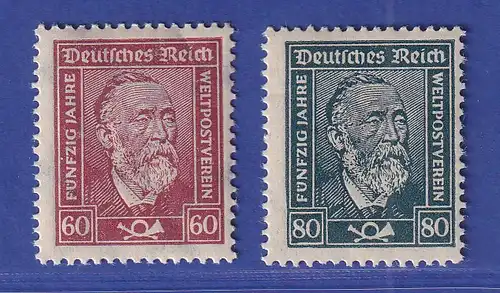 Dt. Reich 1924 Freimarken 60/80 Pfg Heinrich von Stephan Mi.-Nr. 362-63x ** 