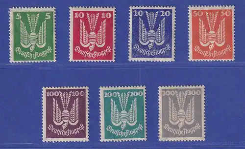 Dt. Reich 1924 Flugpostmarken Holztaube Mi.-Nr. 344-50 Satz kpl. ** 