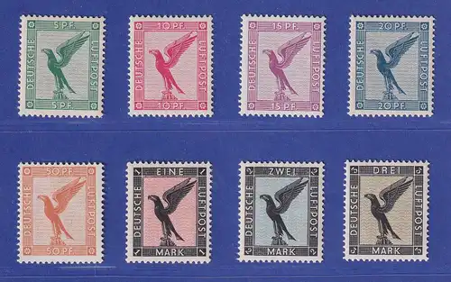 Dt. Reich 1926 Flugpostmarken Adler Mi.-Nr. 378-384 Satz 8 Werte kpl. ** 