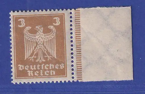 Dt. Reich 1924 Reichsadler 3Pfg LIEGENDES Wz. Mi.-Nr. 355 Y ** 