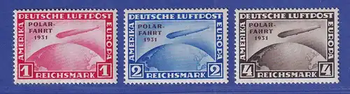 Dt. Reich 1931 Zeppelin-Polarfahrt Mi.-Nr. 456-58 ** gepr. PESCHL BPP