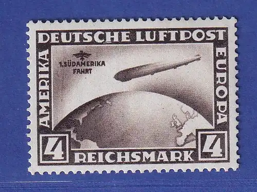 Dt. Reich 1930 Zeppelin-Südamerikafahrt 4RM Mi.-Nr.  439X ** gepr. PESCHL BPP