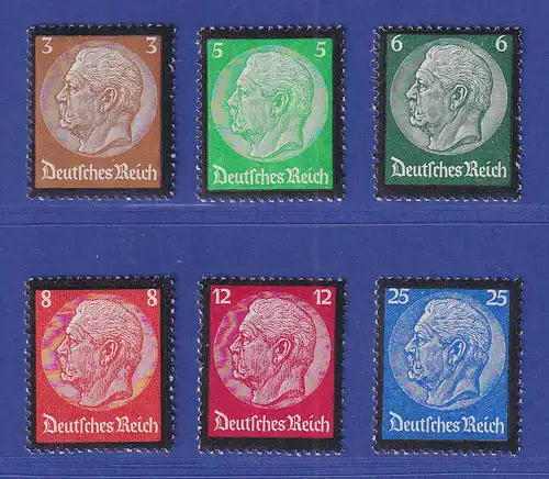 Dt. Reich 1934 Hindenburg mit Trauerrand Mi.-Nr. 548-553 postfrisch ** 